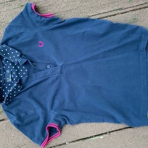 fred perry blue and pink polo